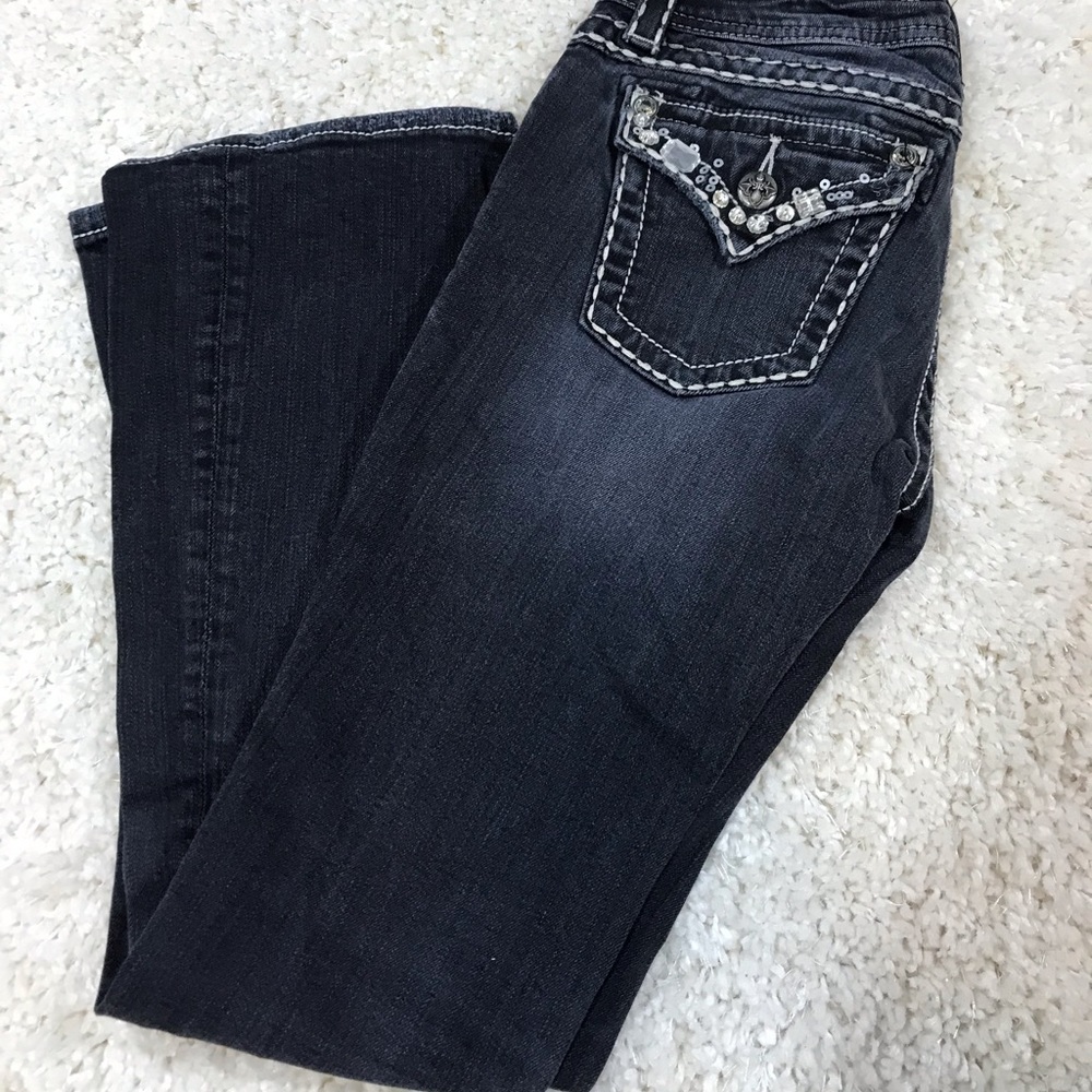 Dark Wash Boot Cut Rhinestone Miss Me Jeans